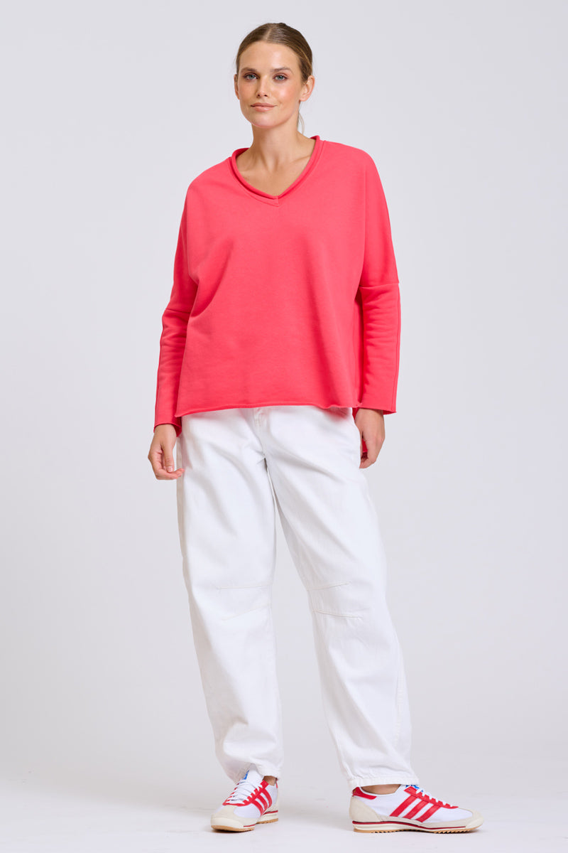 EST Raw V2 Neck Sweatshirt - Nantucket Red