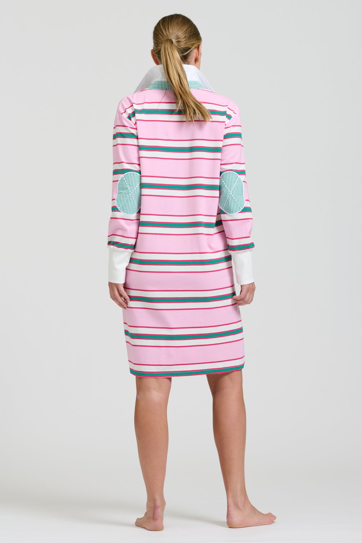 Robbie Rugby Dress - Pink Multi Stripe