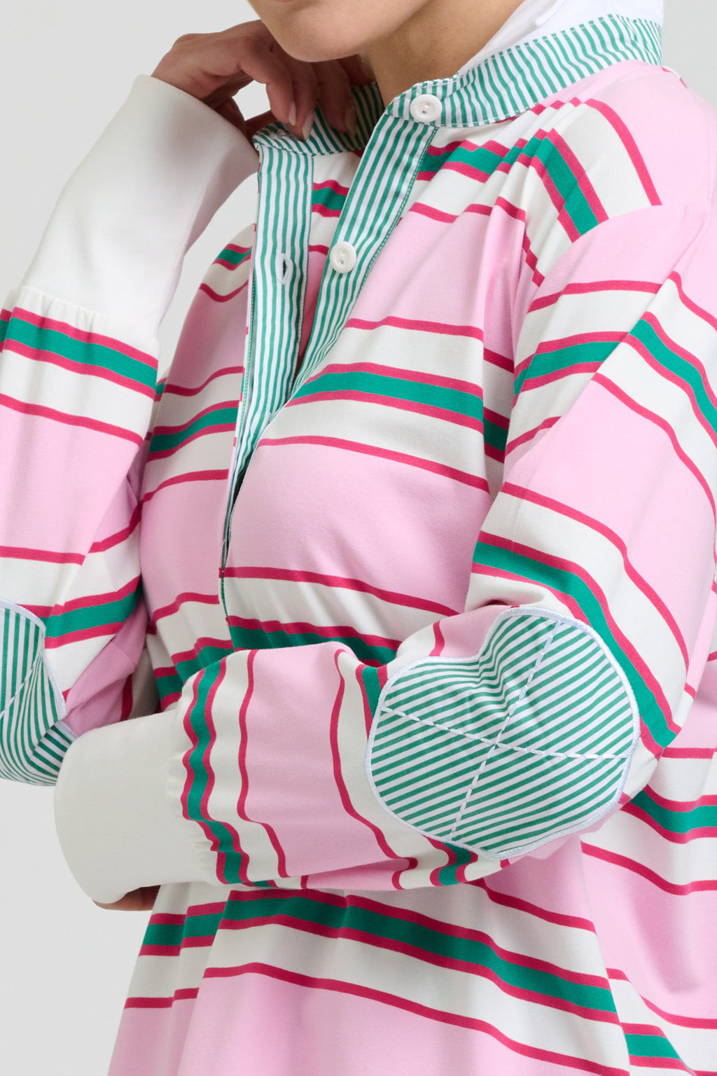 Robbie Rugby Dress - Pink Multi Stripe