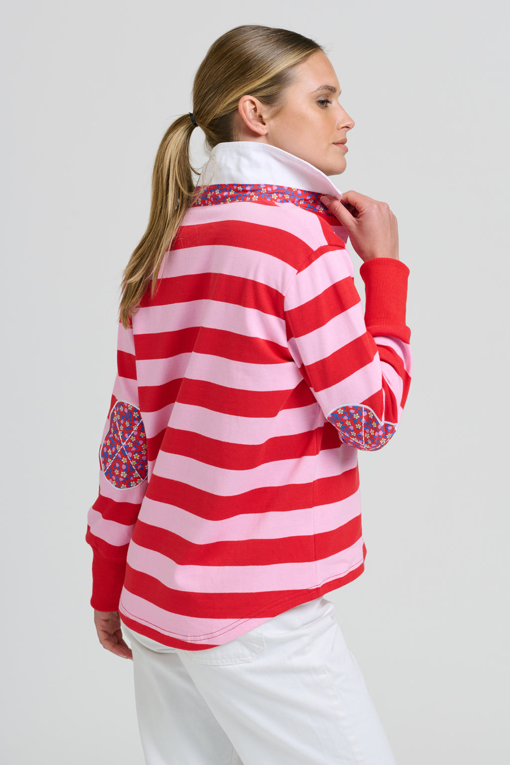 Robbie Rugby Sweatshirt - Lolly Pink/Red