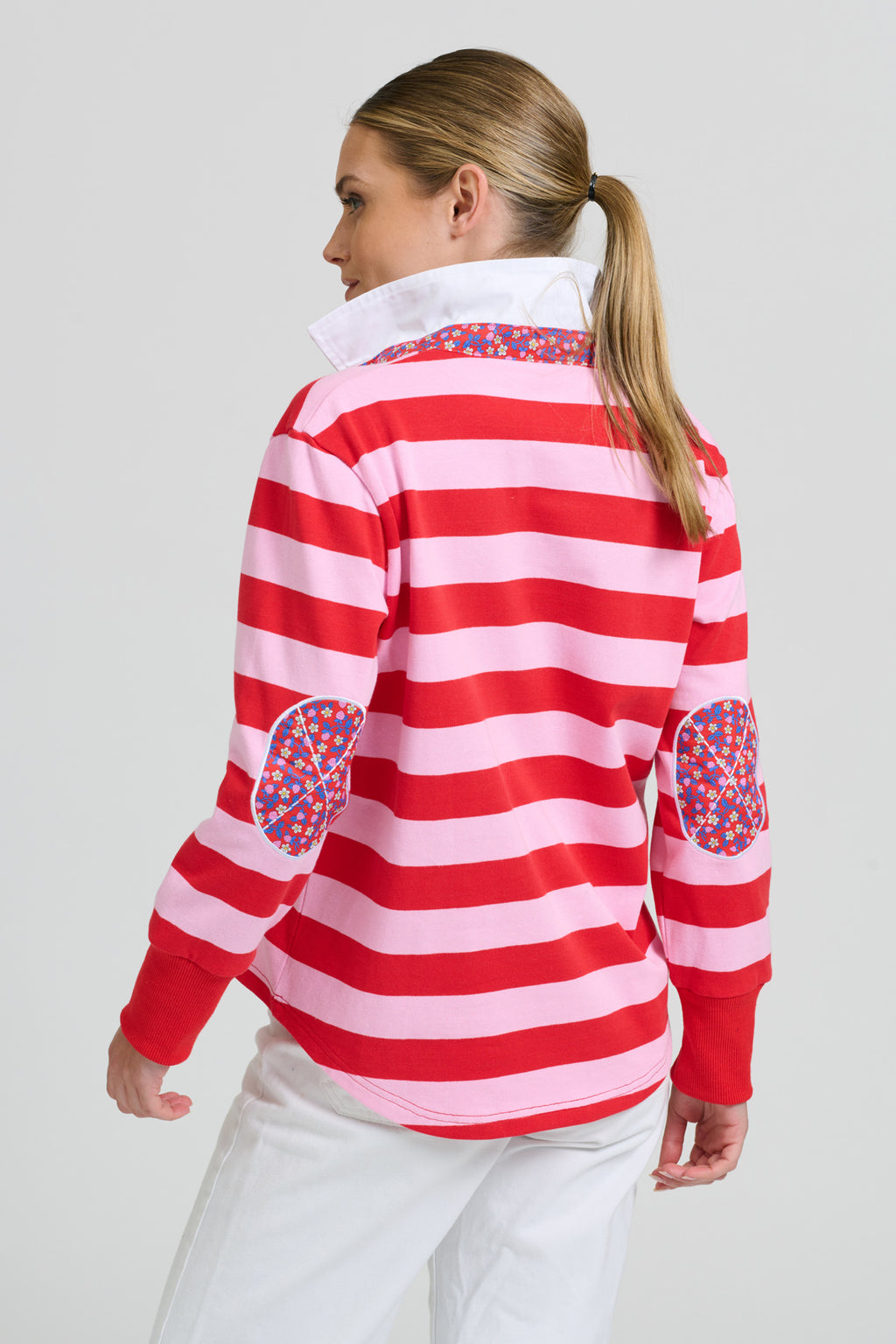 Robbie Rugby Sweatshirt - Lolly Pink/Red