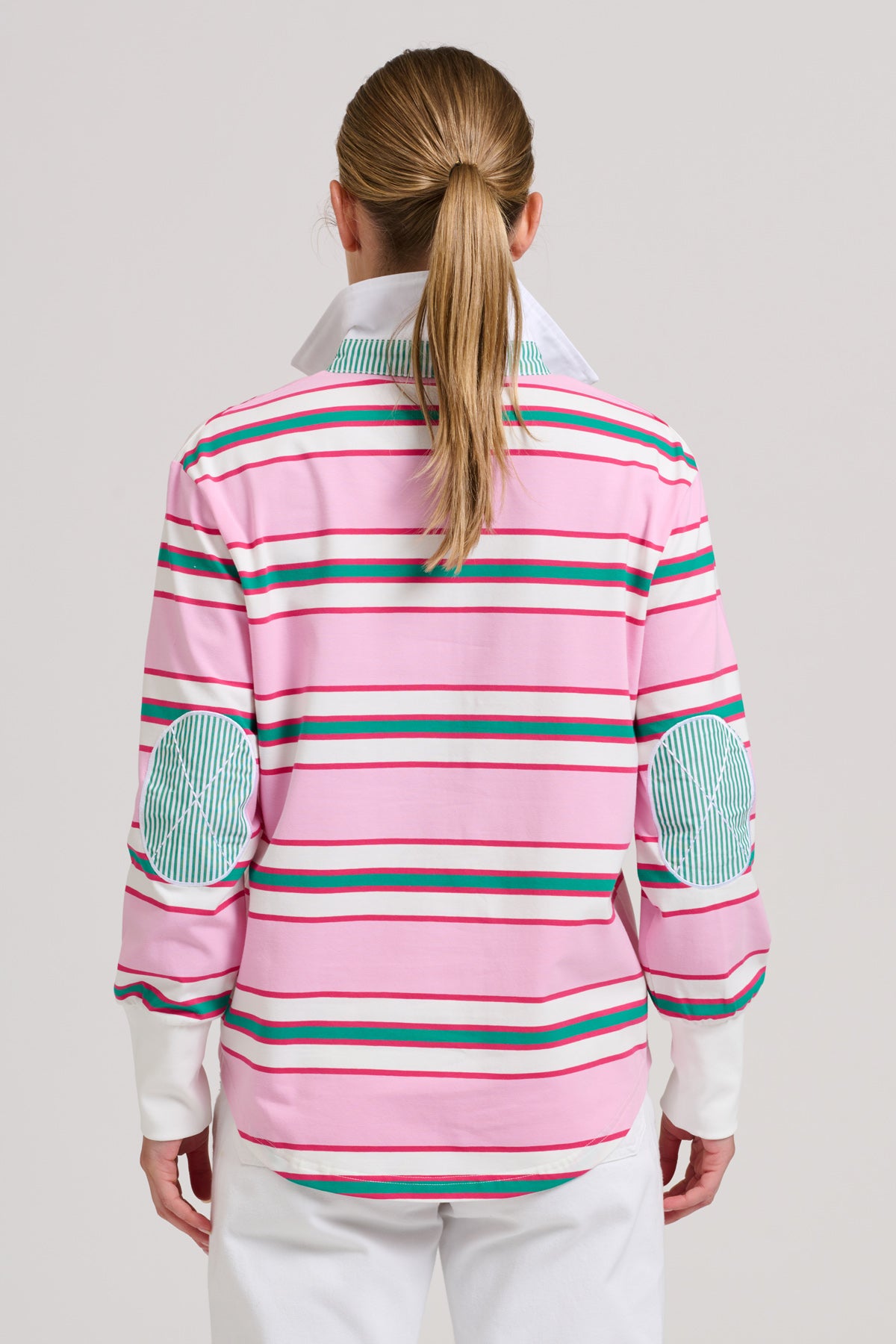 Robbie Rugby Sweatshirt - Pink Multi Stripe