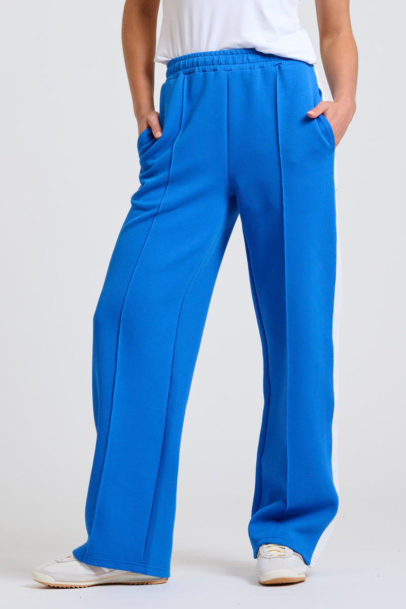 EST Scuba Trackpant - Azure Blue / White Stripe
