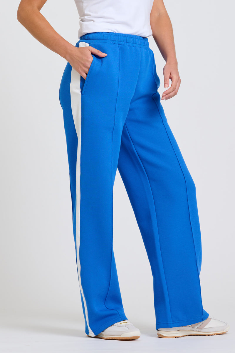 EST Scuba Trackpant - Azure Blue / White Stripe