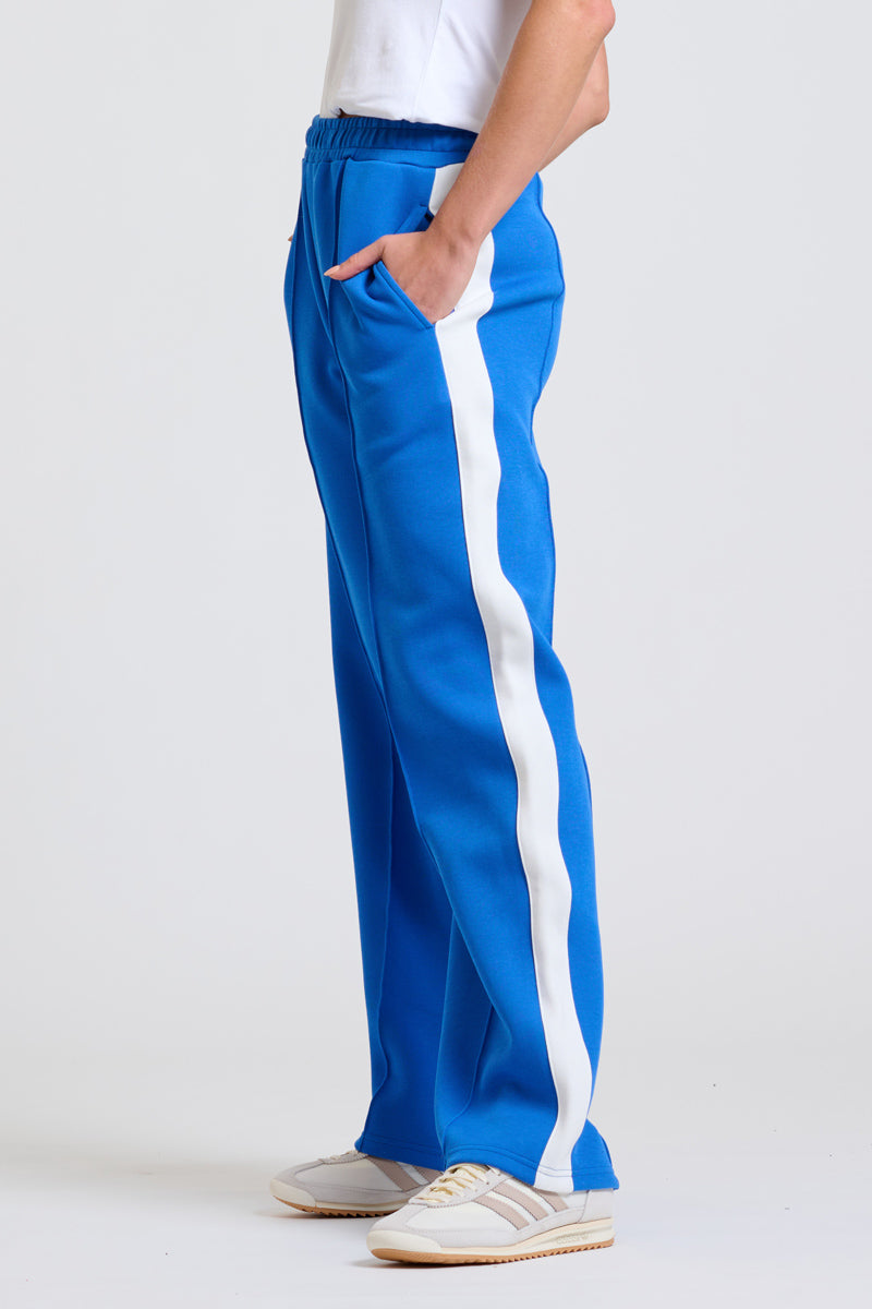 EST Scuba Trackpant - Azure Blue / White Stripe