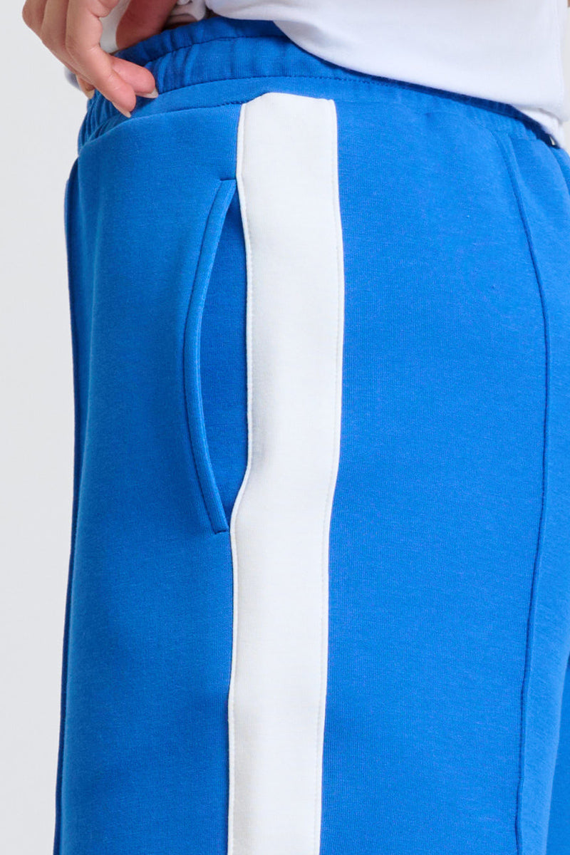 EST Scuba Trackpant - Azure Blue / White Stripe