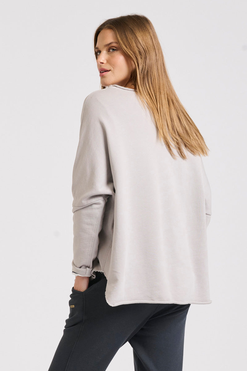 Raw Long Sleeve Sweatshirt - French Grey