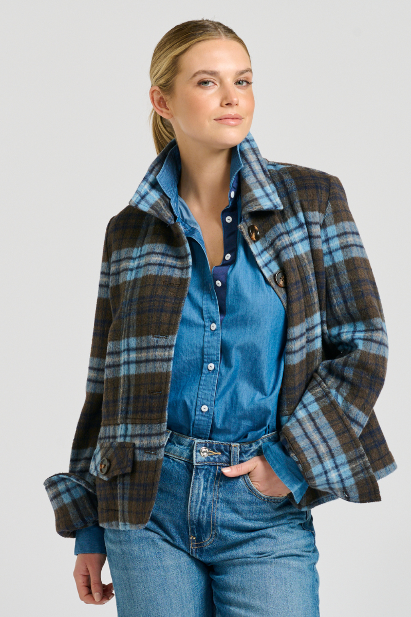 Heston Jacket - Blue Plaid