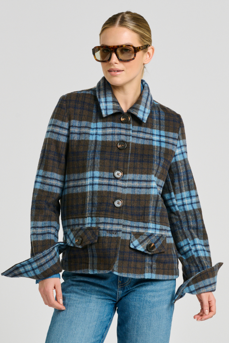 Heston Jacket - Blue Plaid