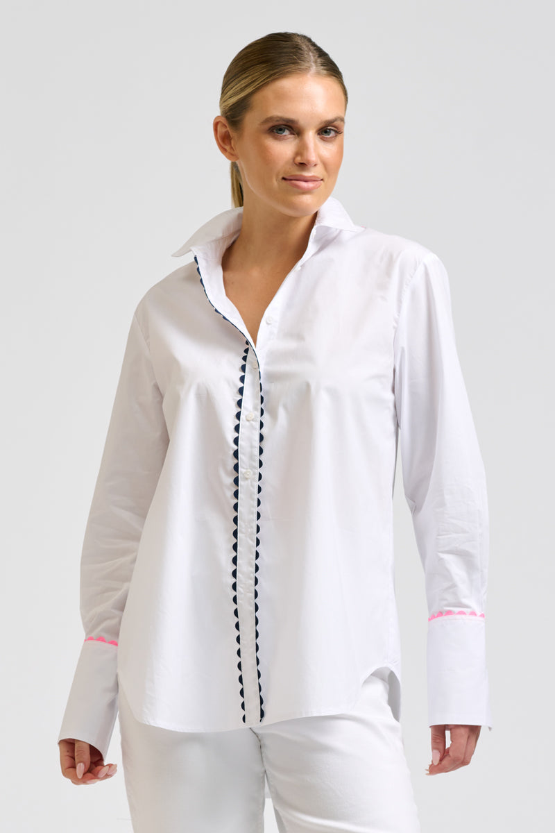 Elodie Shirt - Ric Rac - White Combo