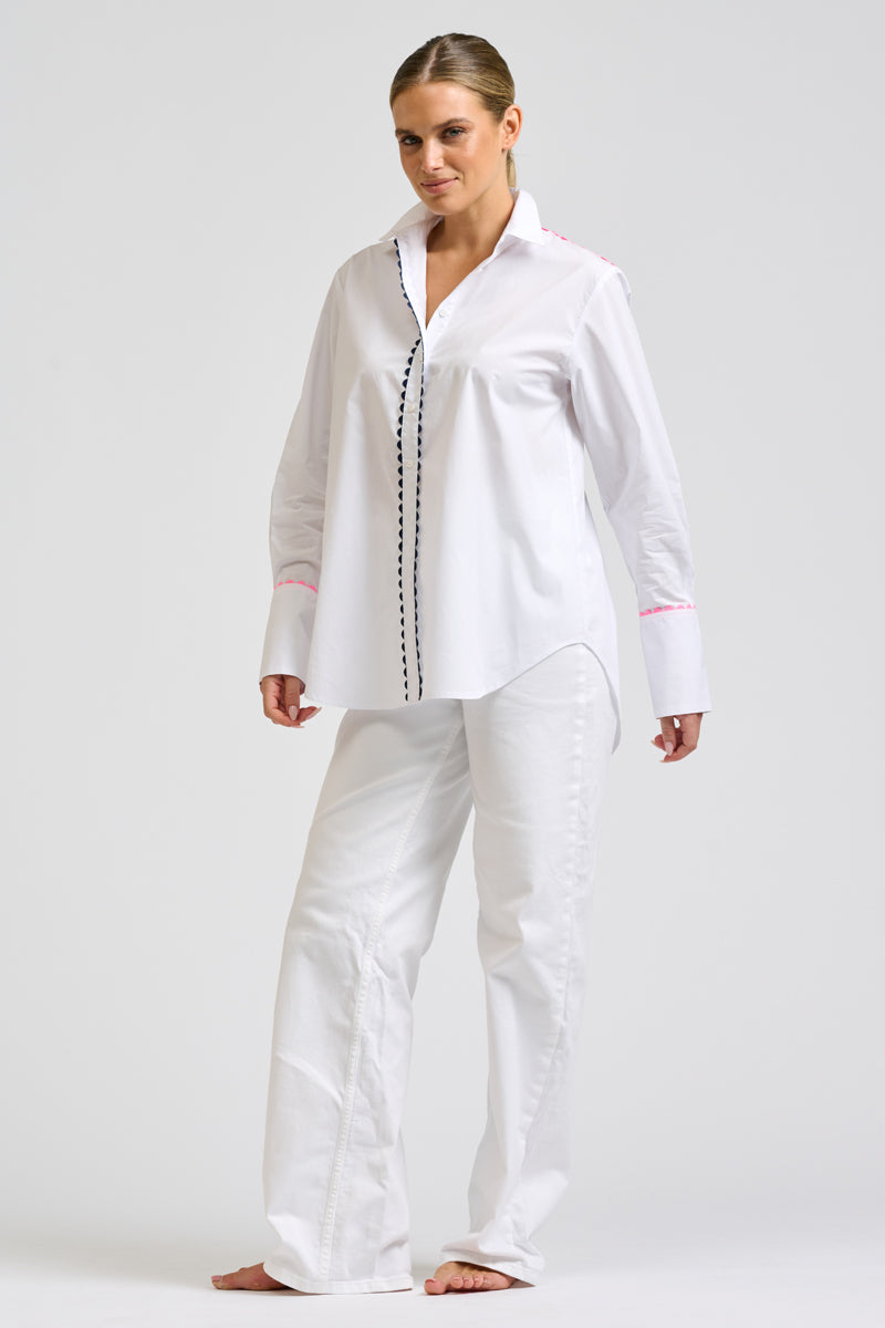 Elodie Shirt - Ric Rac - White Combo