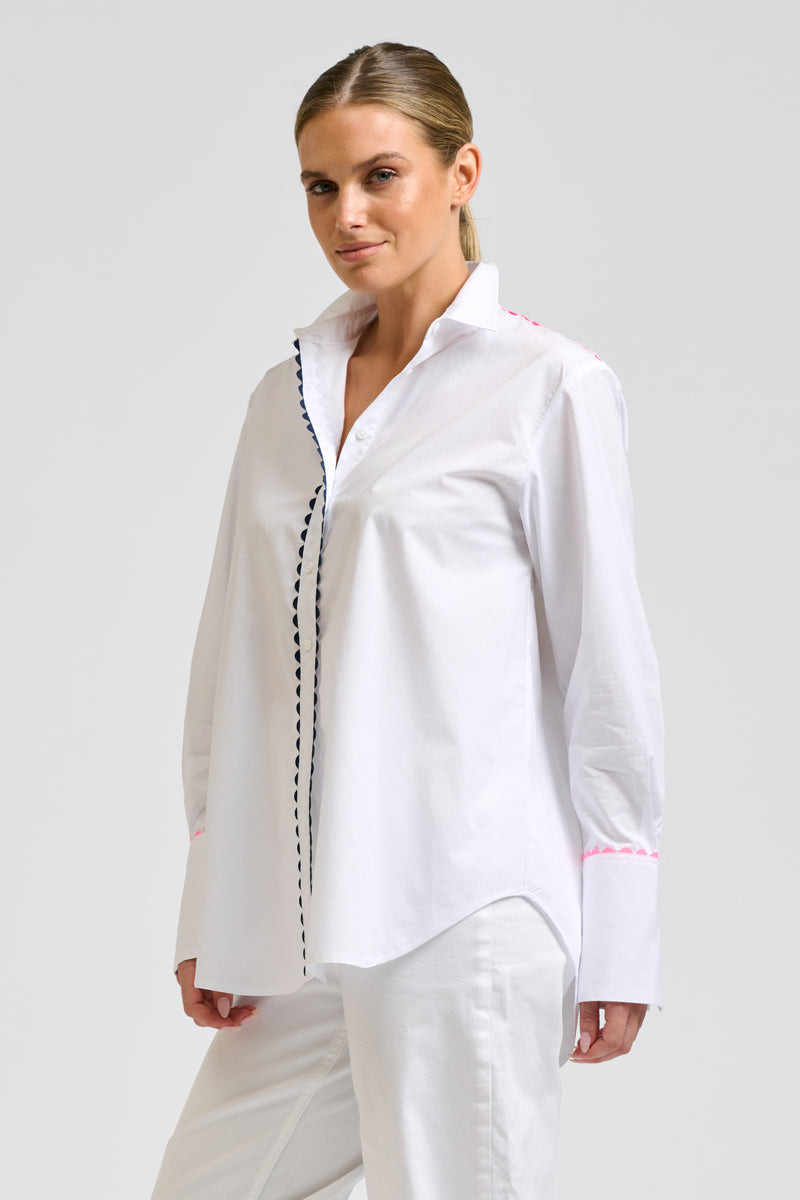 Elodie Shirt - Ric Rac - White Combo