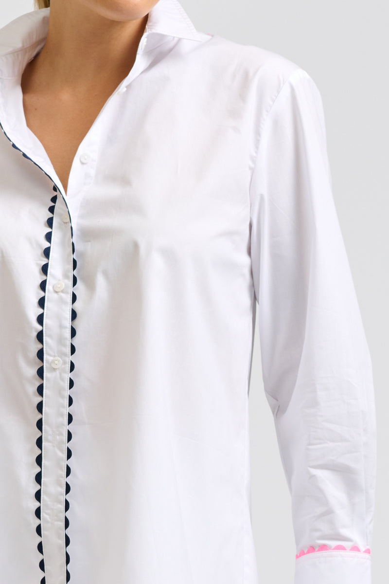 Elodie Shirt - Ric Rac - White Combo