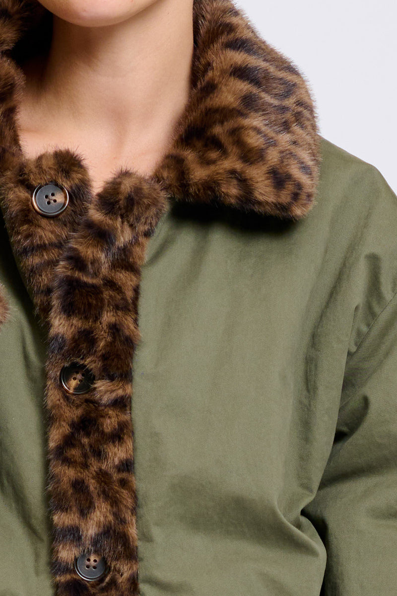 Summit Reverso Jacket - Khaki/Leopard