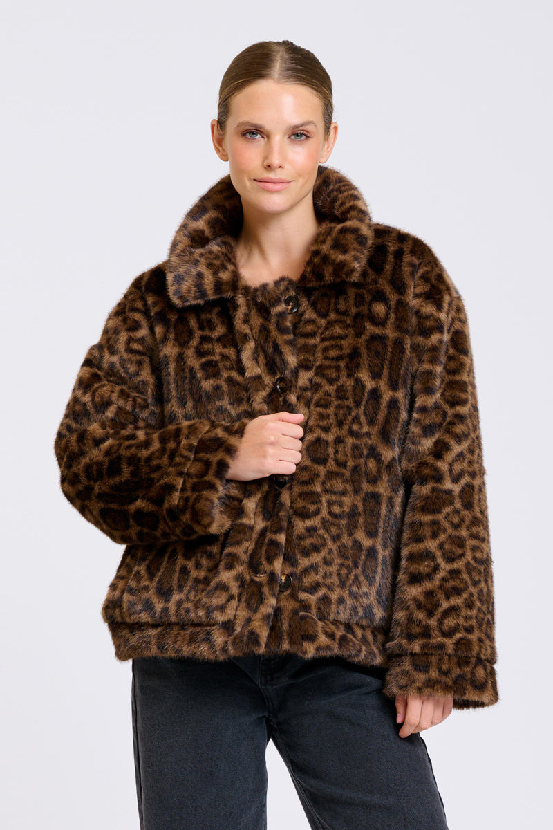 Summit Reverso Jacket - Khaki/Leopard