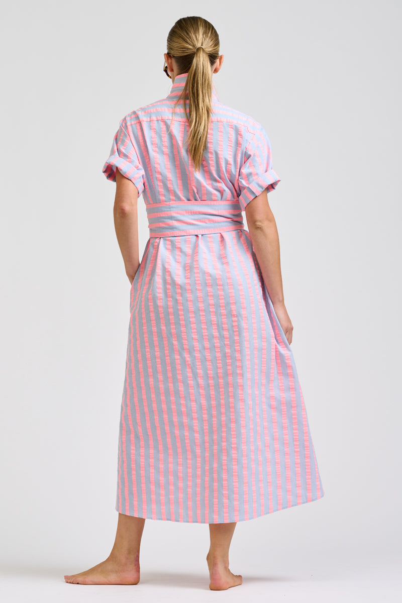 Lucy Dress - Chambray Neon