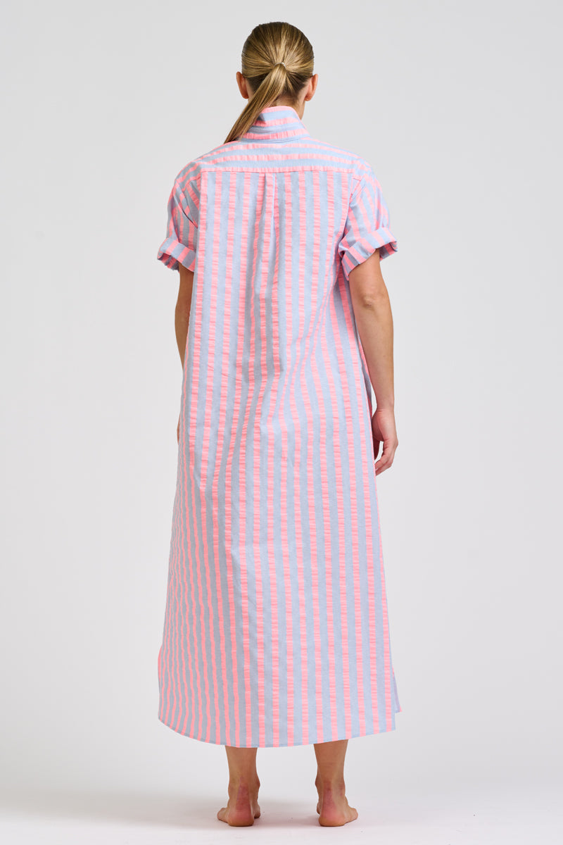 Lucy Dress - Chambray Neon