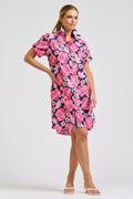 Lucy Mini Dress - Navy Neon Floral