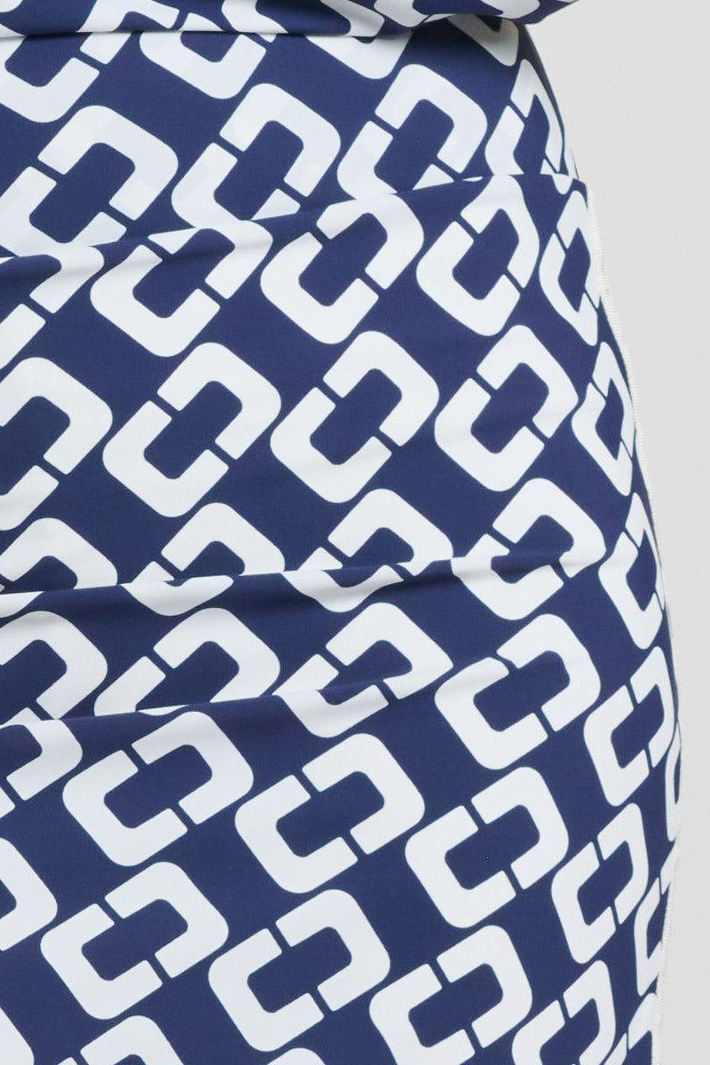 Shirty Madison Long Skort - French Navy Chain