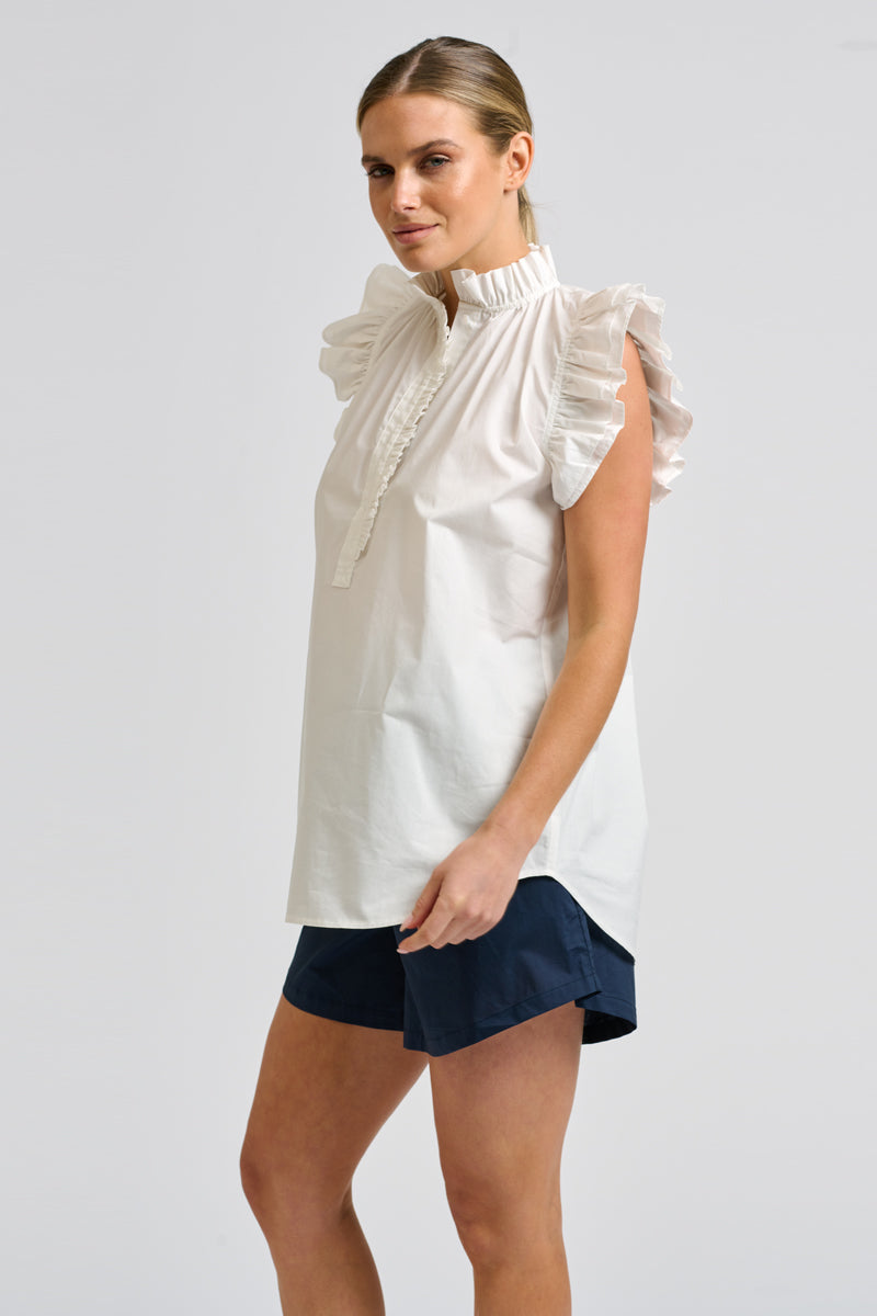 Peggy Popover Shirt - White