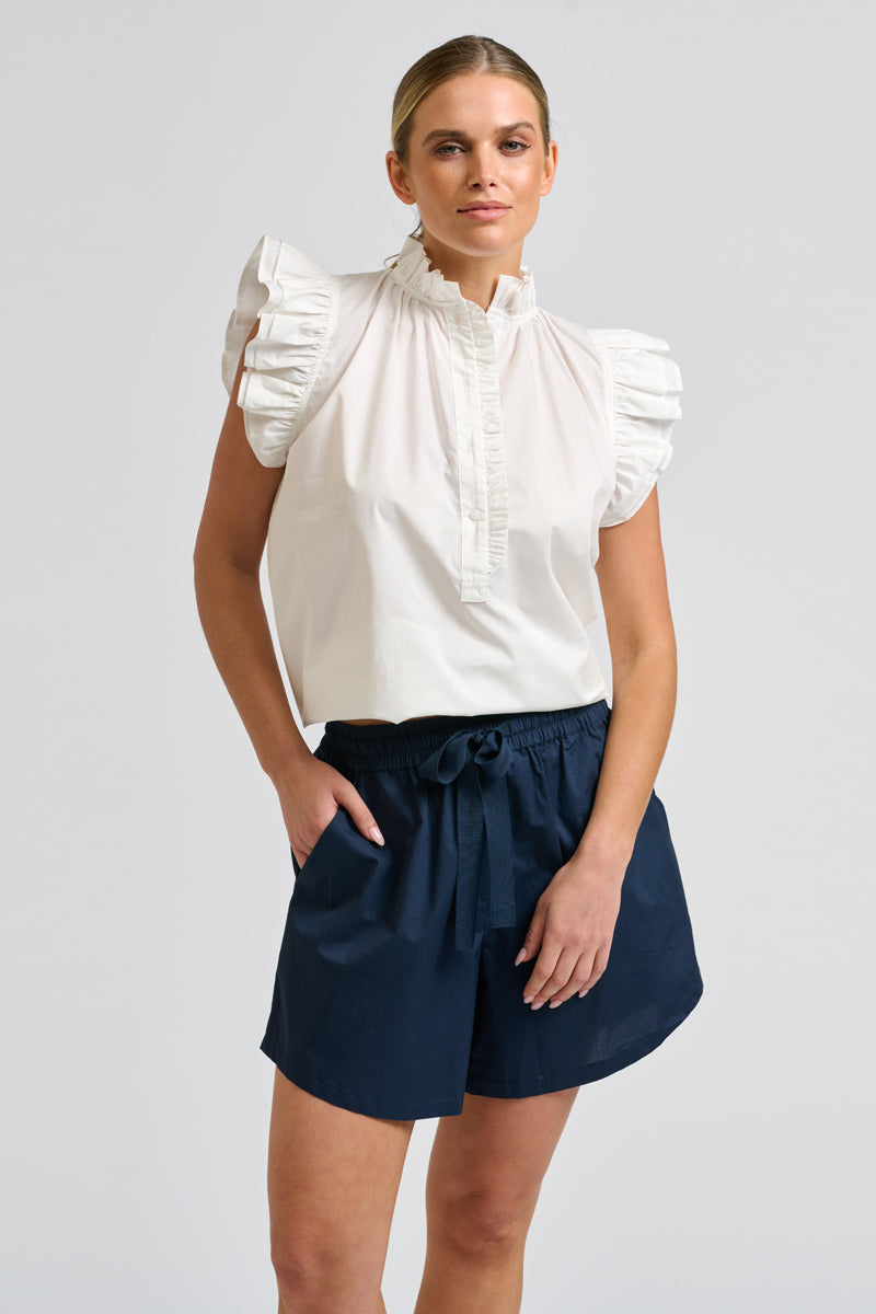 Peggy Popover Shirt - White