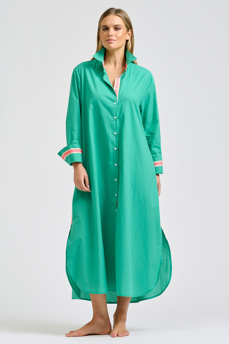 Pia Shirtdress - Marine Green