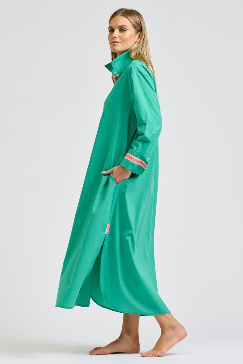 Pia Shirtdress - Marine Green
