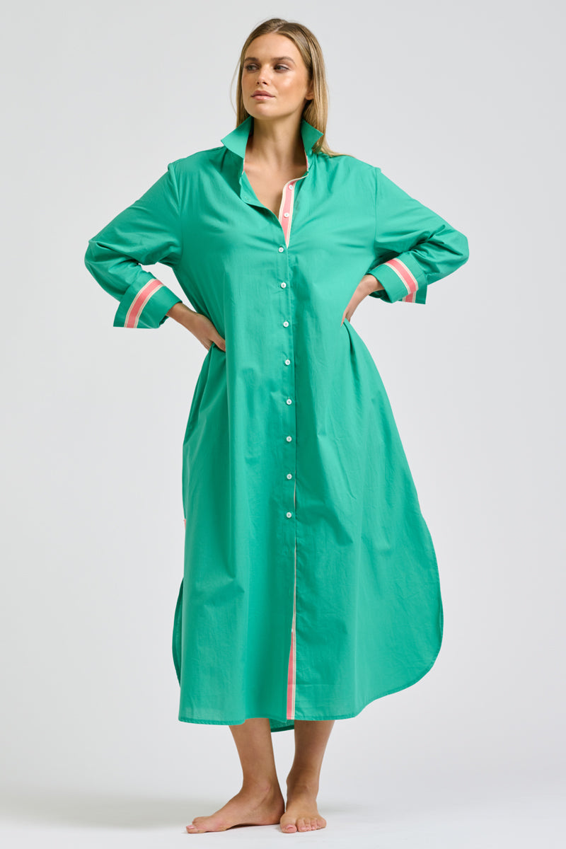 Pia Shirtdress - Marine Green