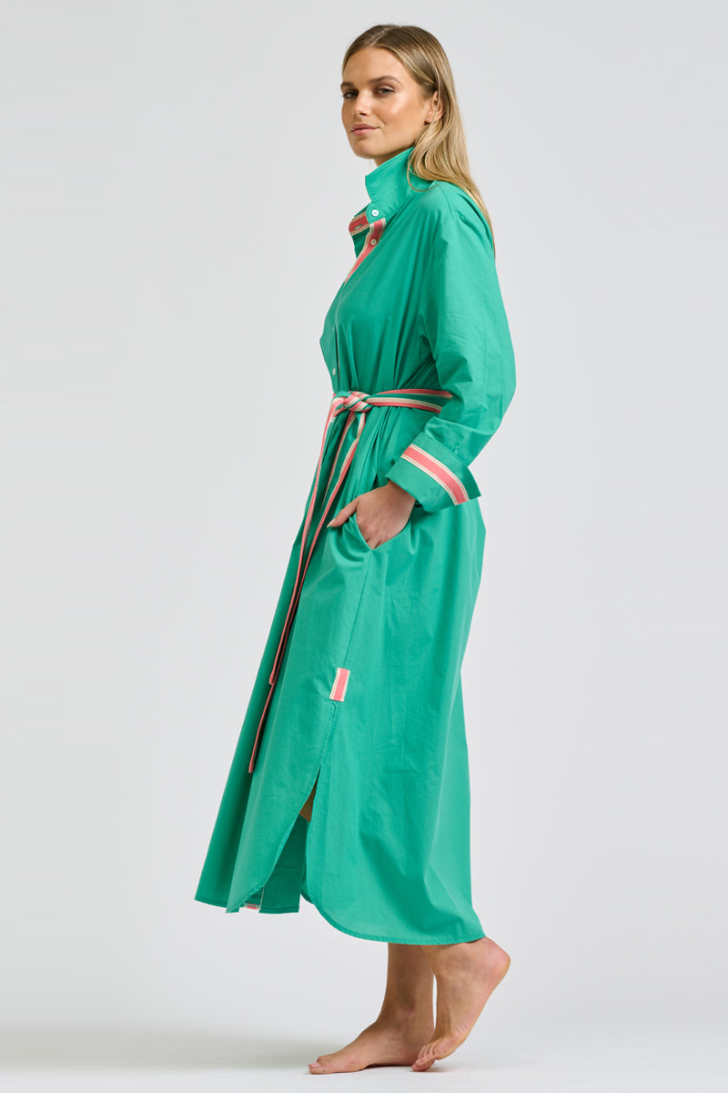 Pia Shirtdress - Marine Green