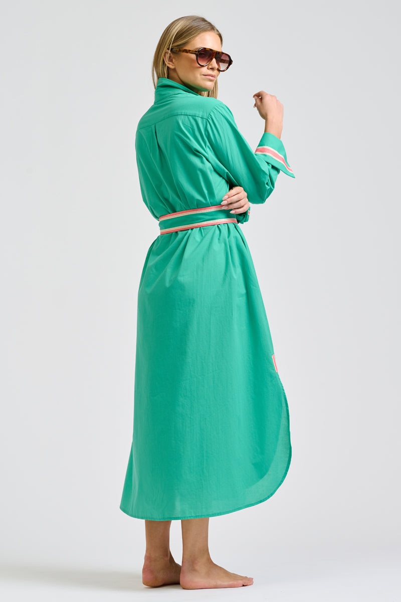 Pia Shirtdress - Marine Green