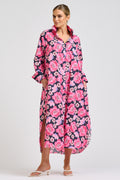 Pia Shirtdress - Navy Neon Floral