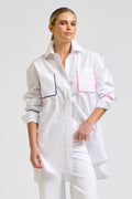 Rosie Boyfriend Shirt - White Combo
