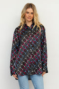 Amelie Boyfriend Shirt - Snaffle Print