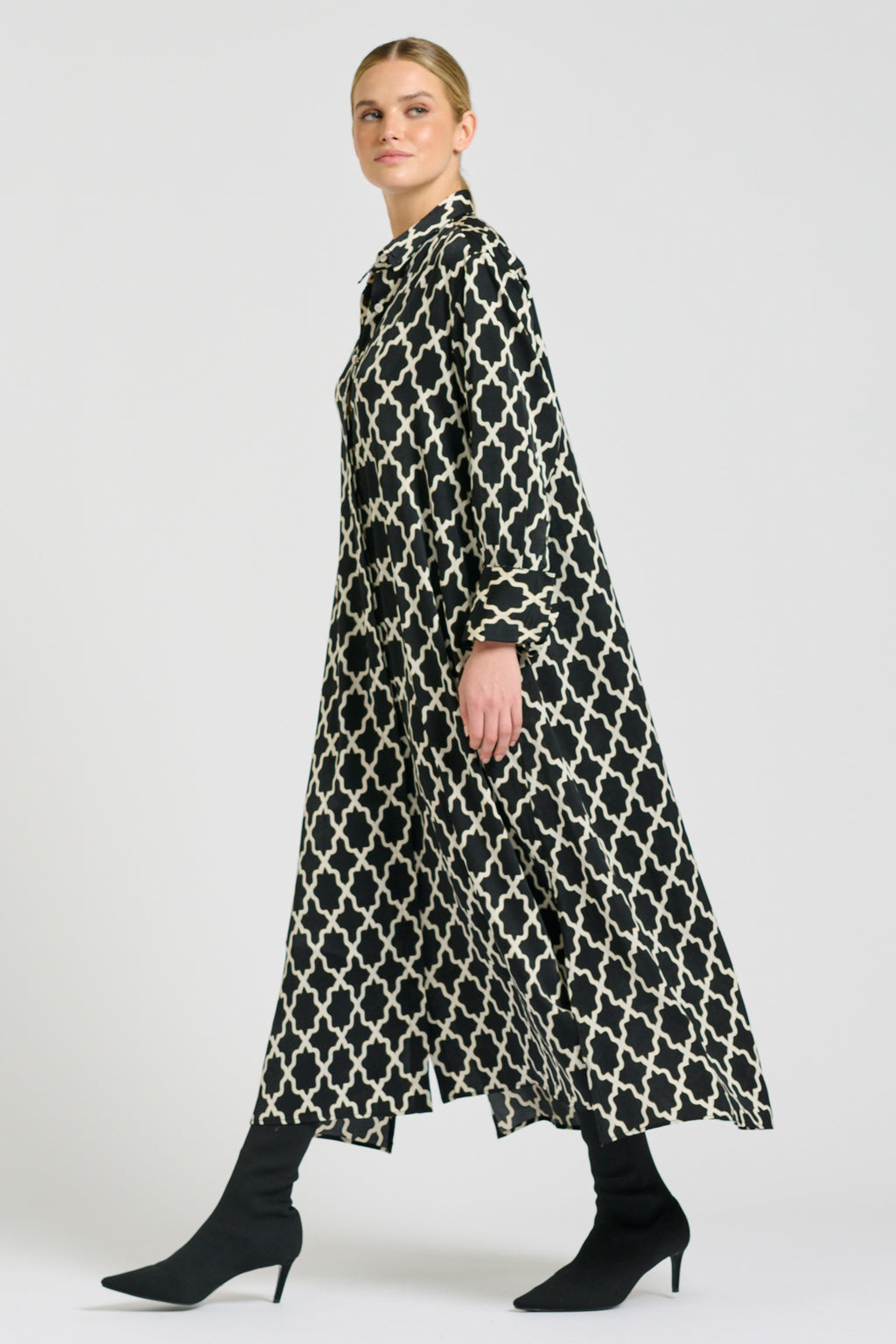 Amelie Longline Shirt Dress - Moroccan Print
