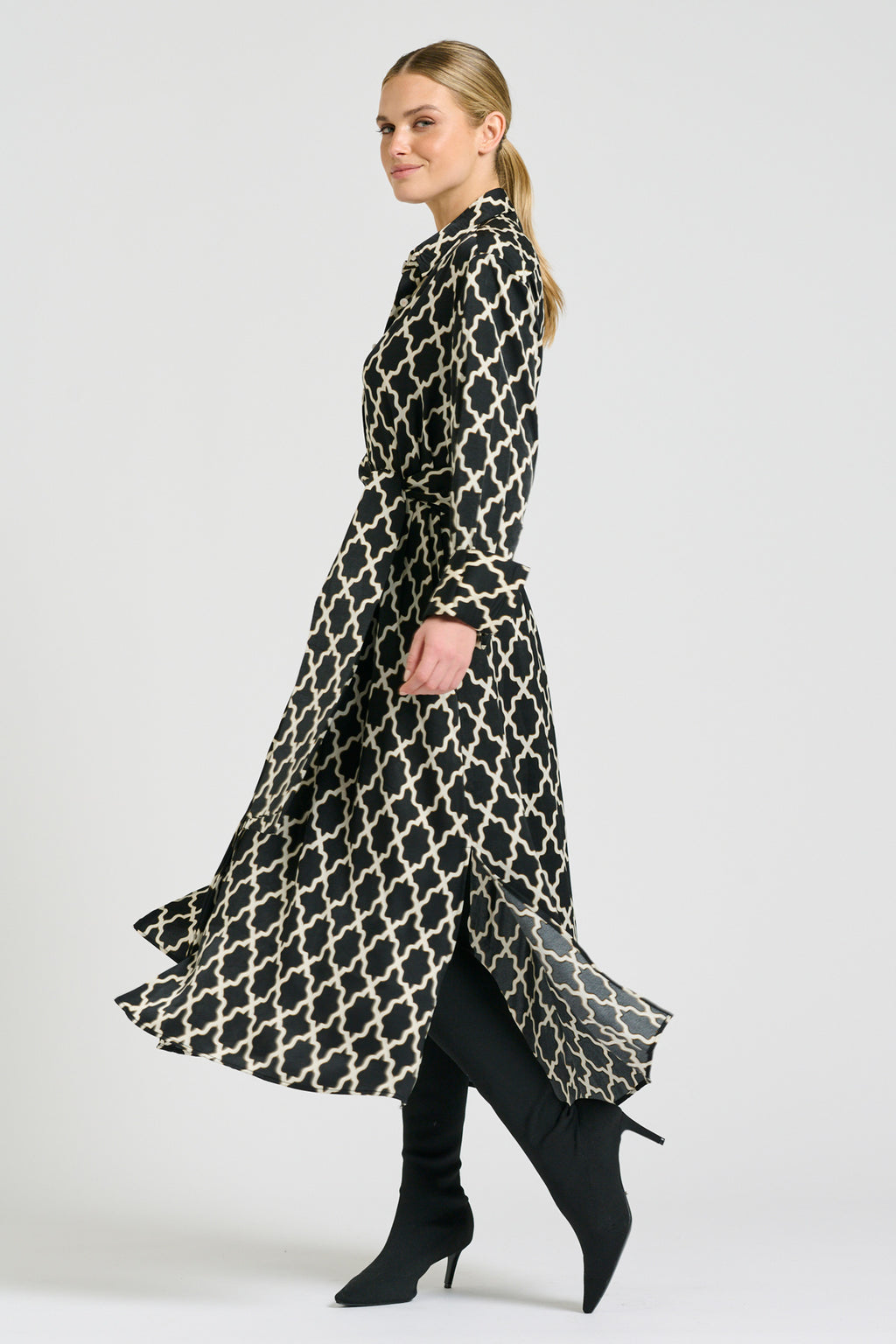 Amelie Longline Shirt Dress - Moroccan Print