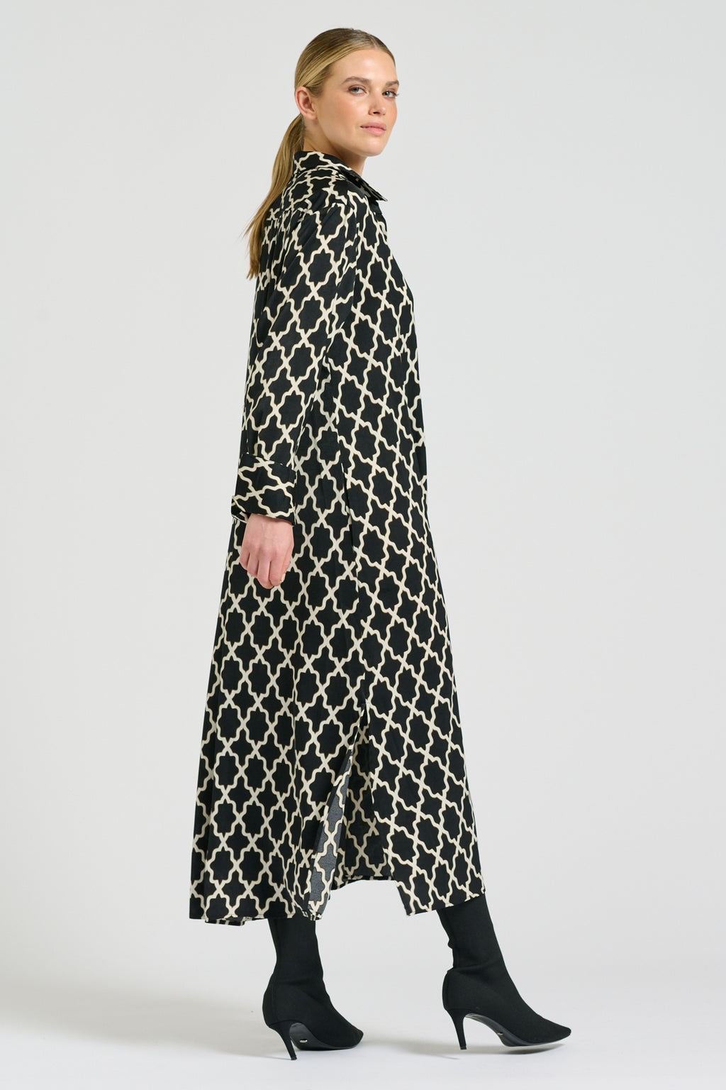 Amelie Longline Shirt Dress - Moroccan Print