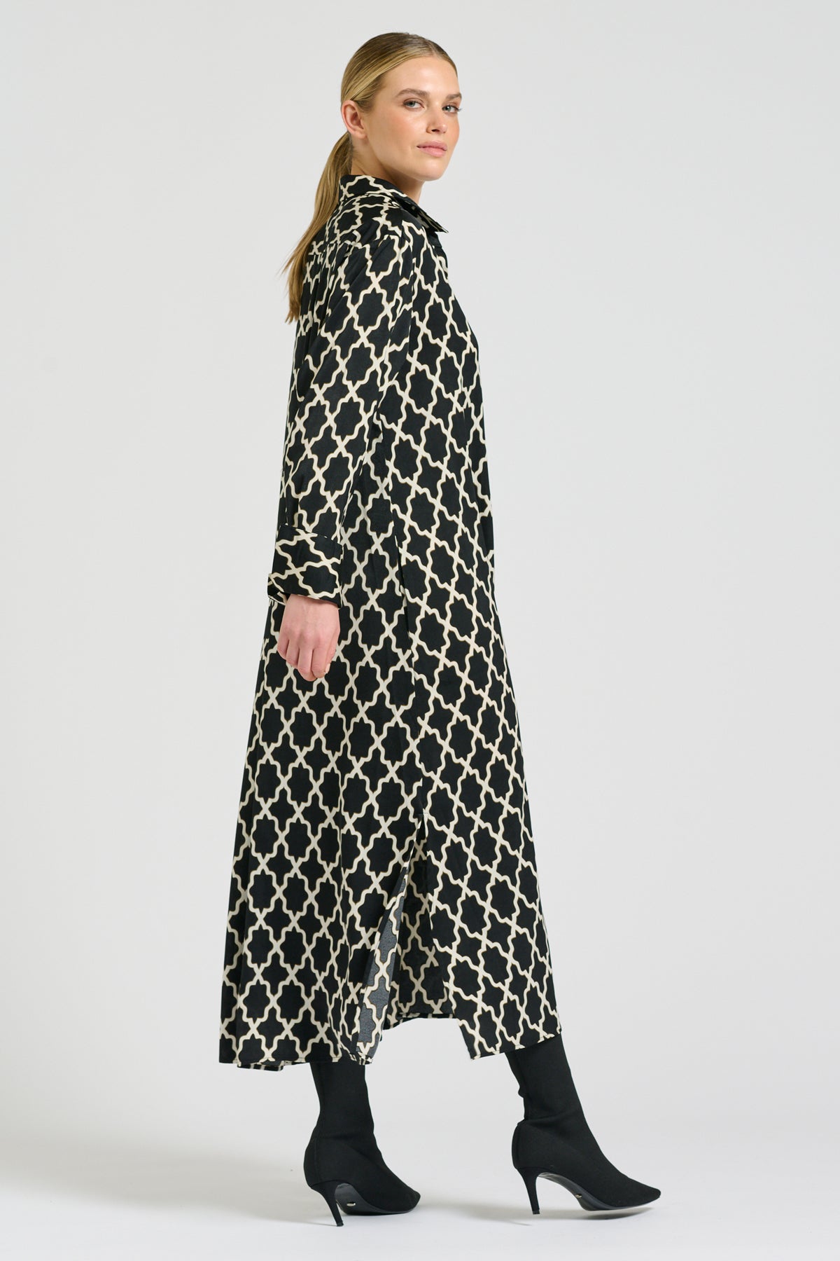Amelie Longline Shirt Dress - Moroccan Print