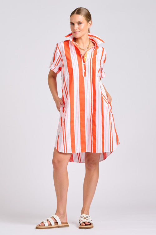 Shirty The Catie Dress - Sunset Retro Stripe