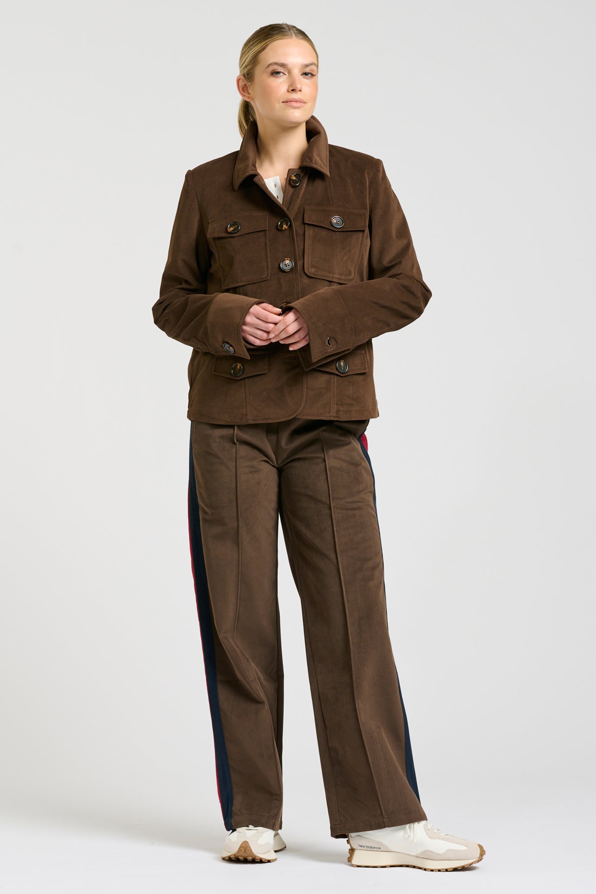 Hemming Velvet Twill Jacket - Chocolate
