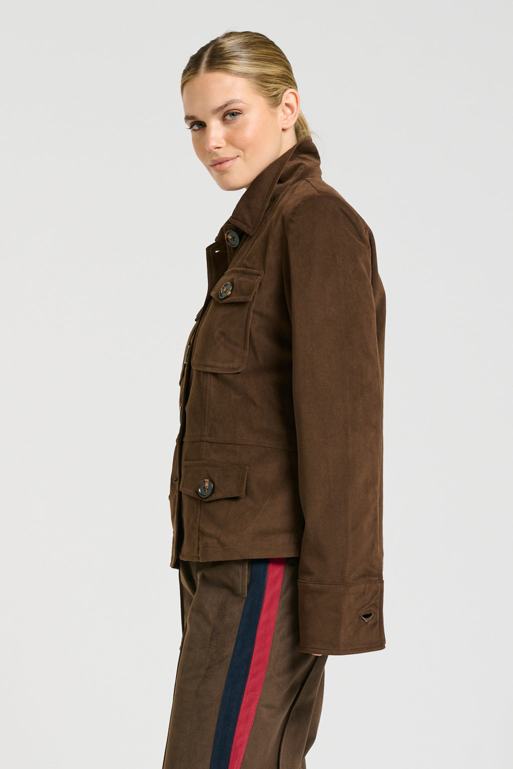 Hemming Velvet Twill Jacket - Chocolate