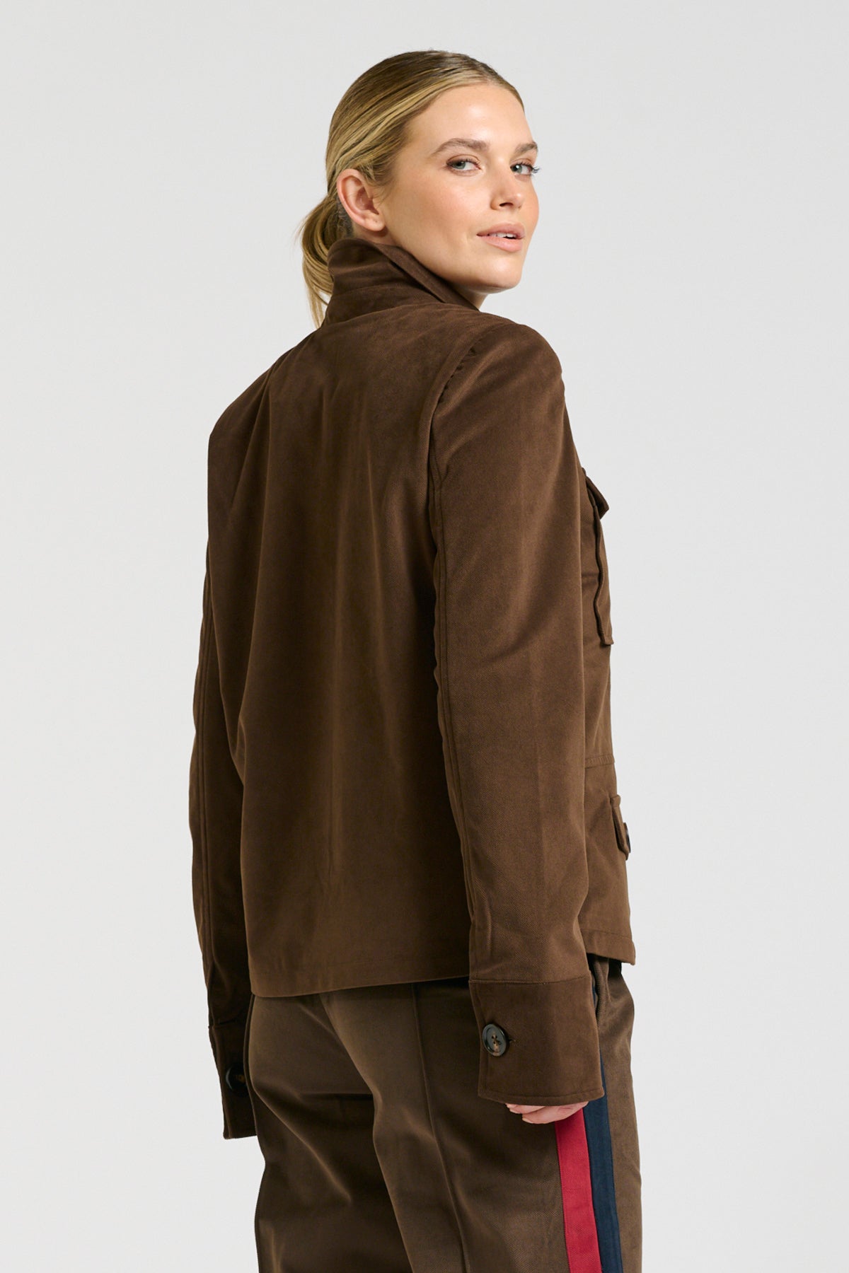 Hemming Velvet Twill Jacket - Chocolate