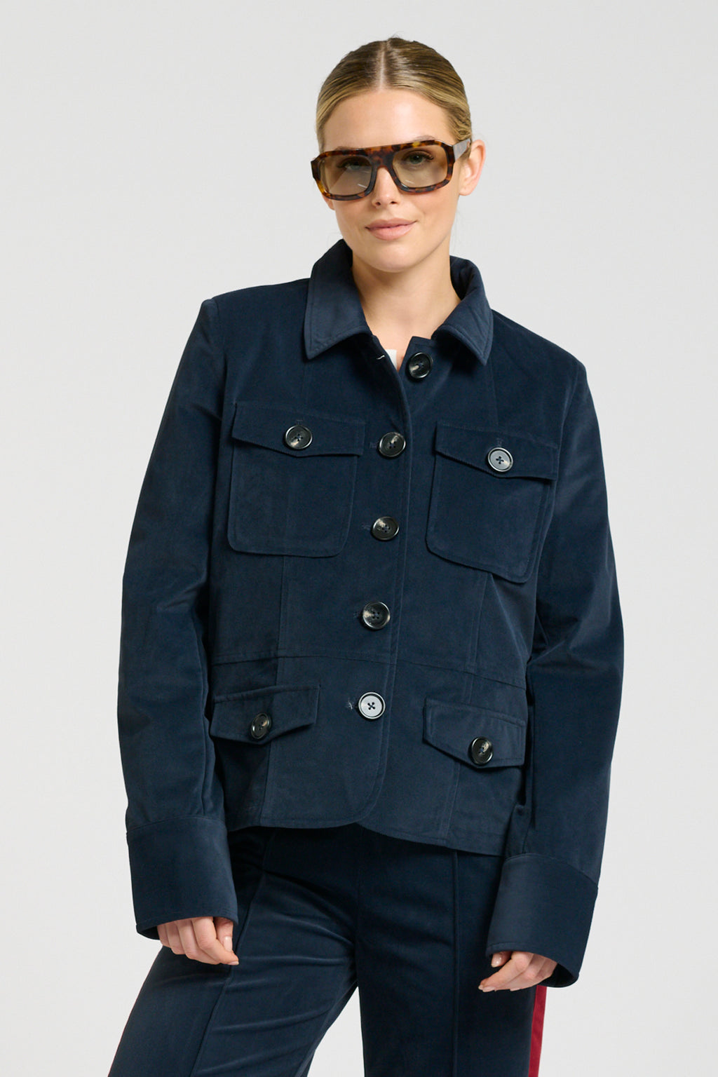 Hemming Velvet Twill Jacket - French Navy