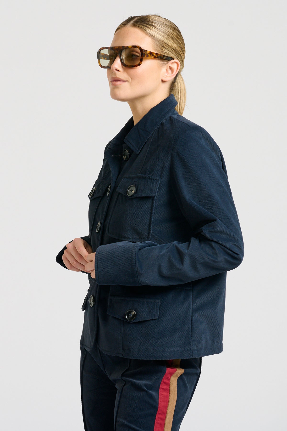Hemming Velvet Twill Jacket - French Navy