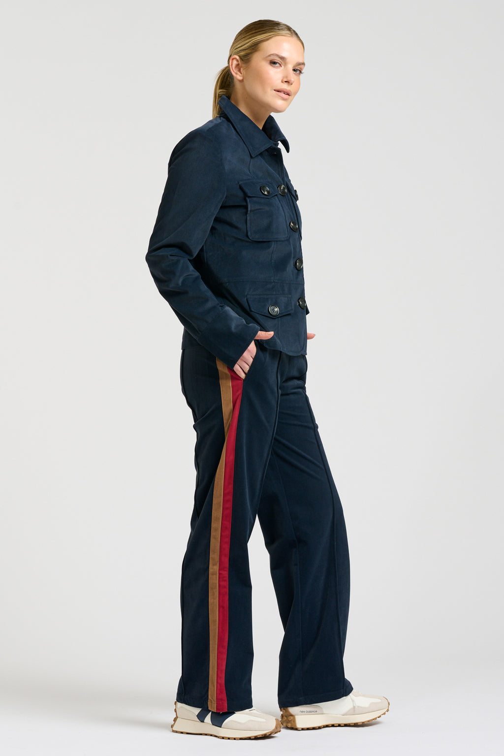 Hemming Velvet Twill Jacket - French Navy