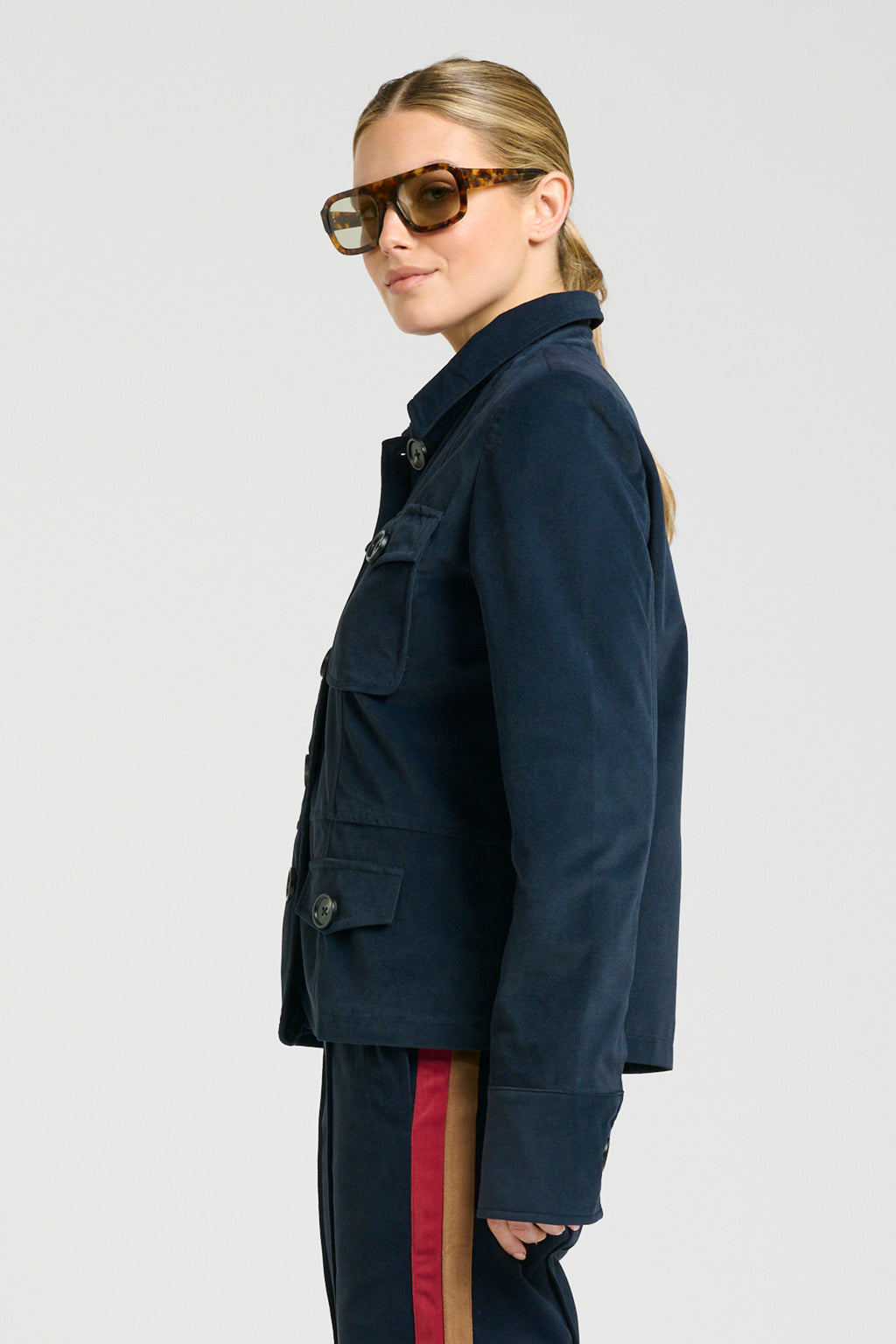 Hemming Velvet Twill Jacket - French Navy