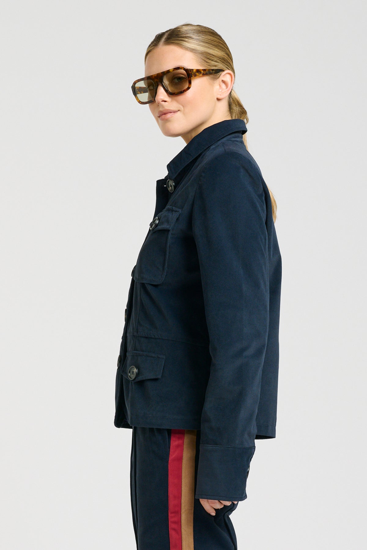 Hemming Velvet Twill Jacket - French Navy