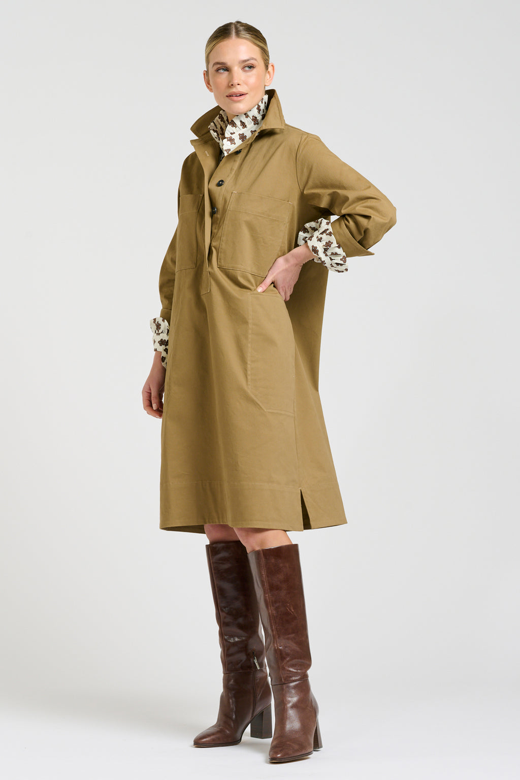 Jane Utility Dress - Tan