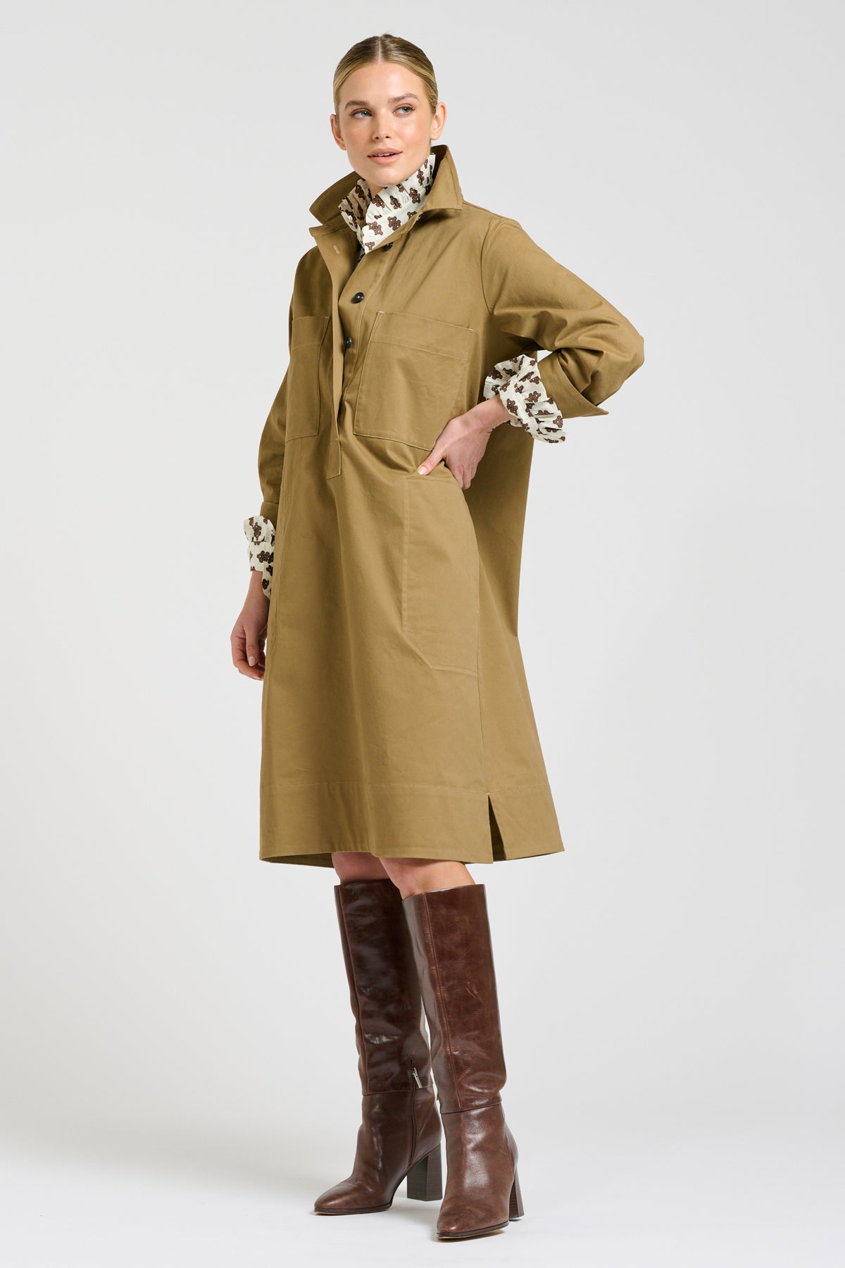 Jane Utility Dress - Tan