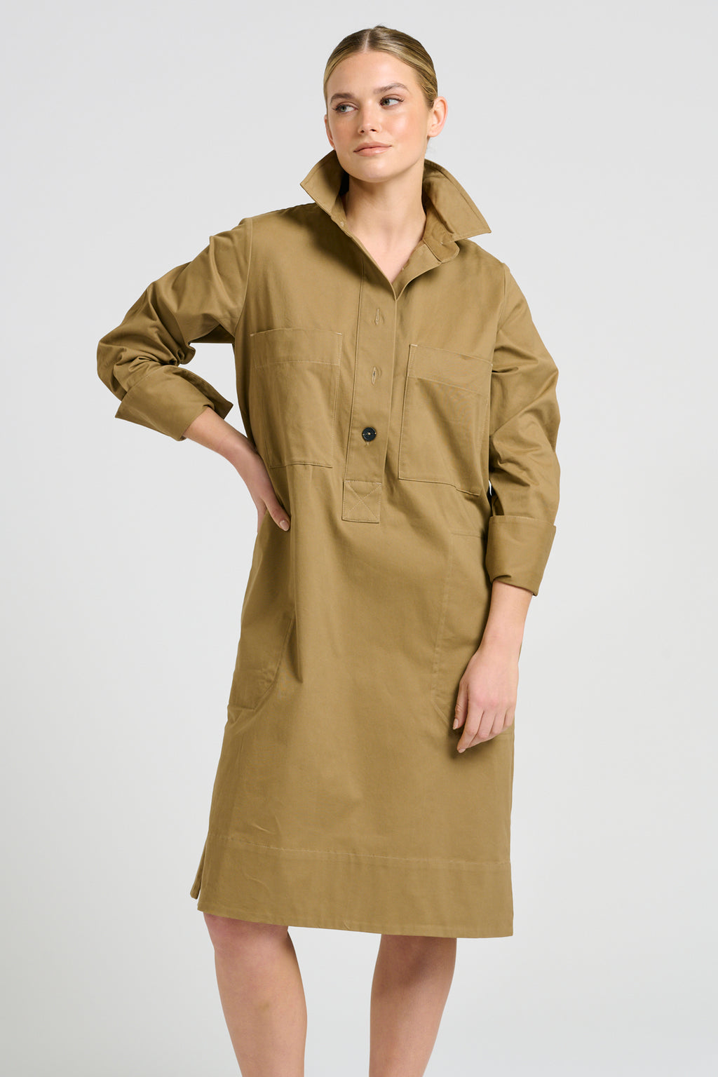 Jane Utility Dress - Tan