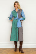 Luna Longline Shirtdress - Choc Combo